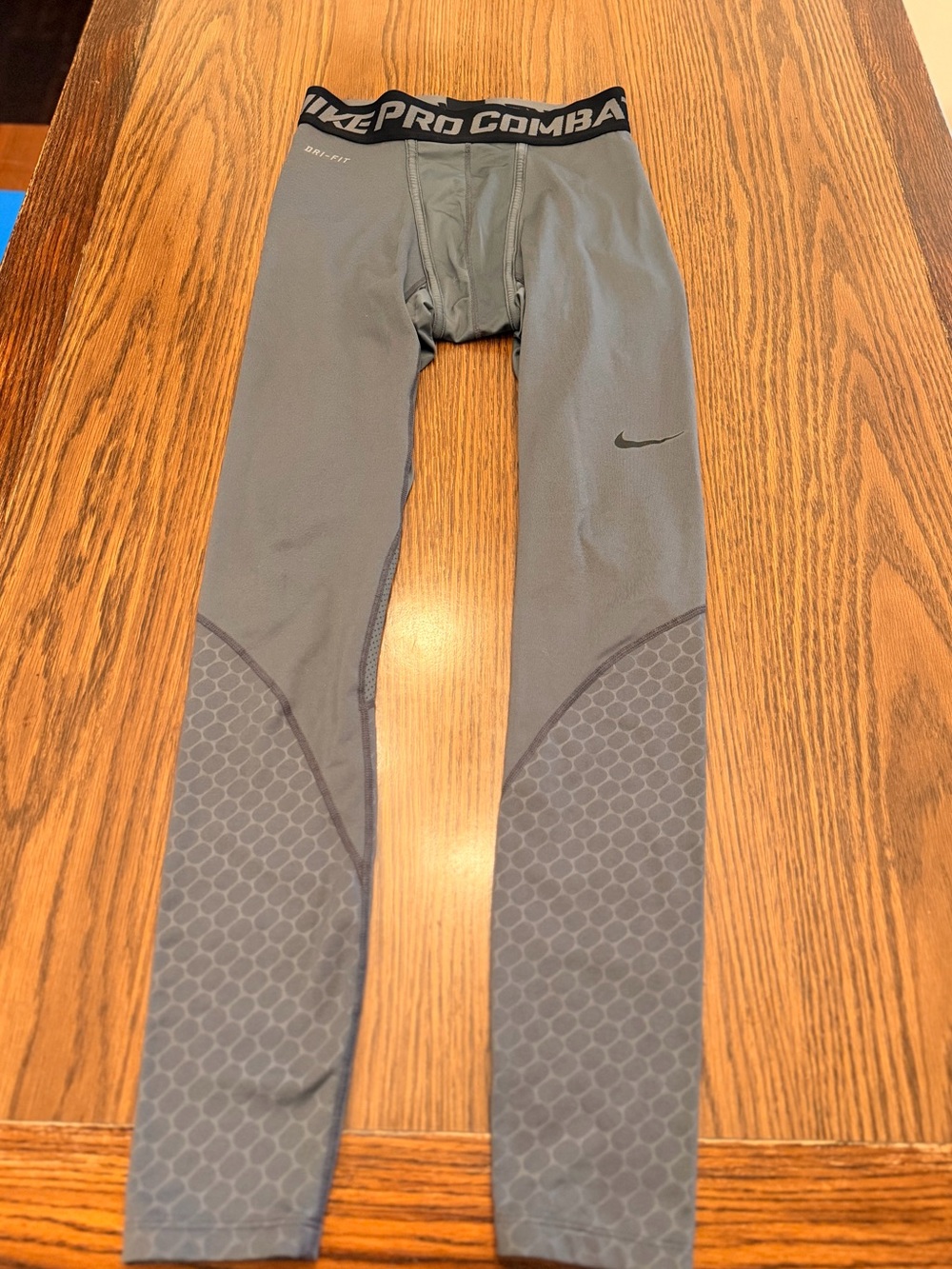 Nike Gray men’s  Compression Leggings with Hex Panels